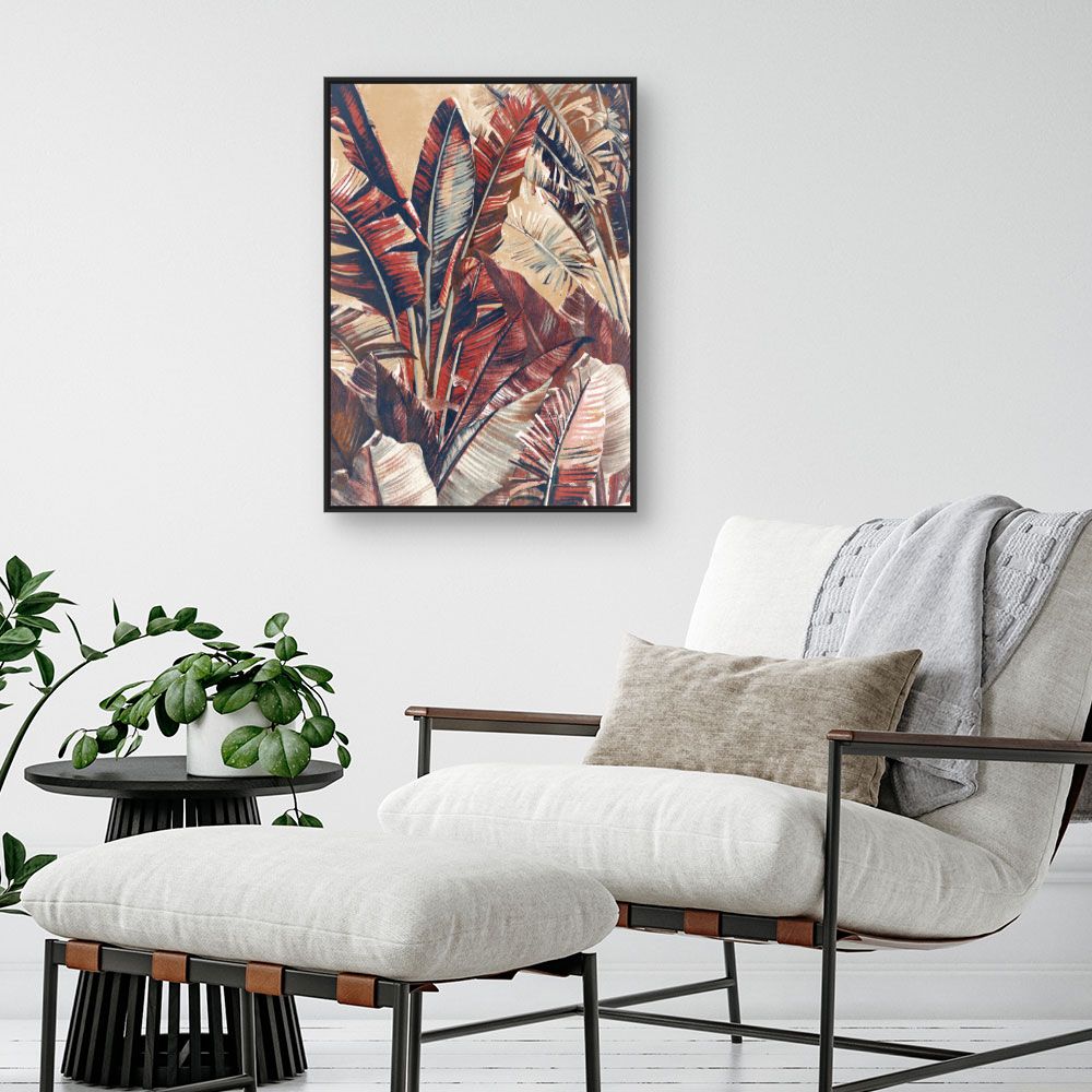 Tableau Feuilles exotiques vibrantes