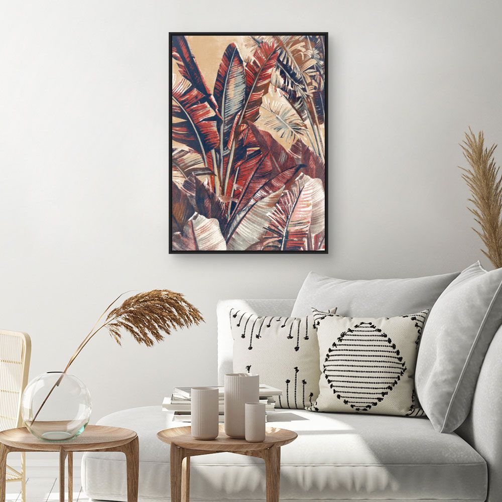 Tableau Feuilles exotiques vibrantes