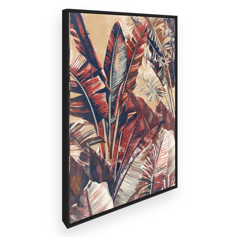 Toile Feuilles exotiques vibrantes