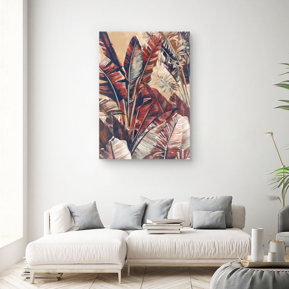Tableau Feuilles exotiques vibrantes