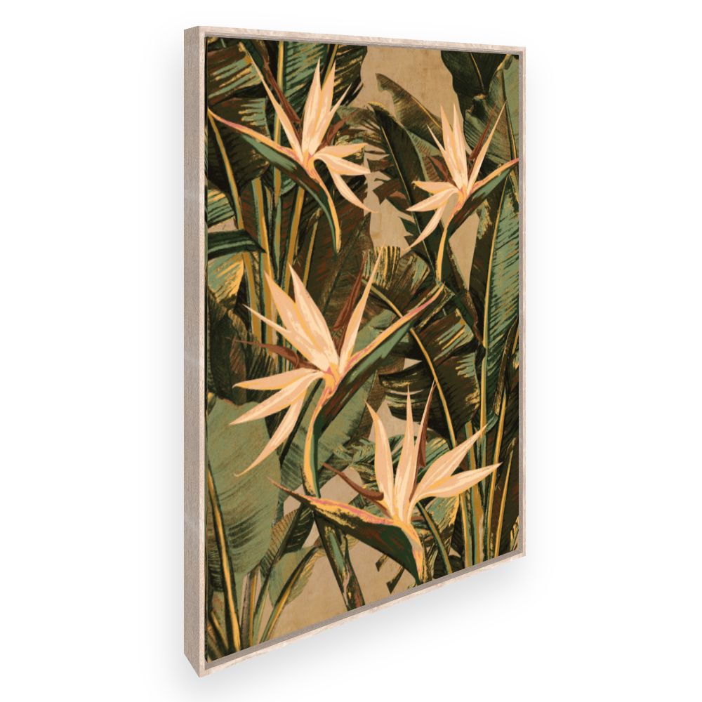 Toile Fleurs exotiques vibrantes