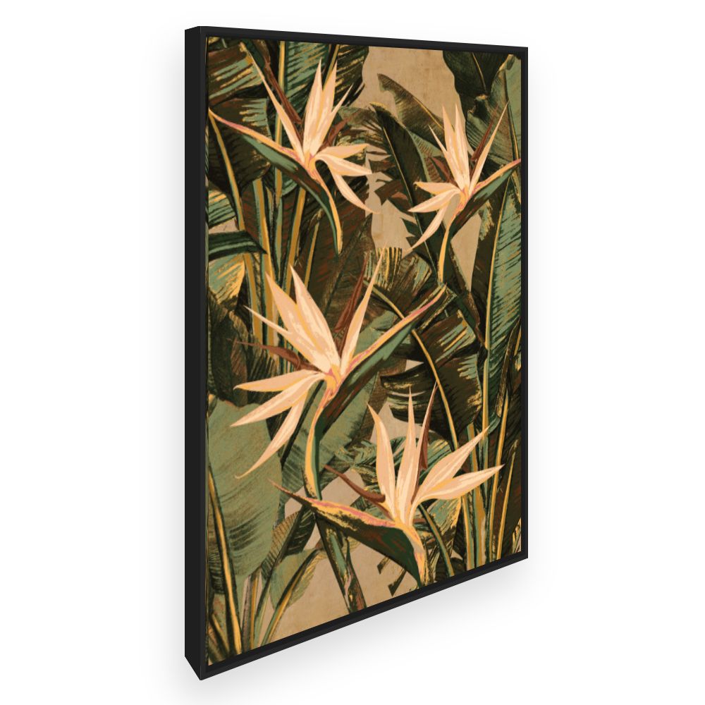 Toile Fleurs exotiques vibrantes