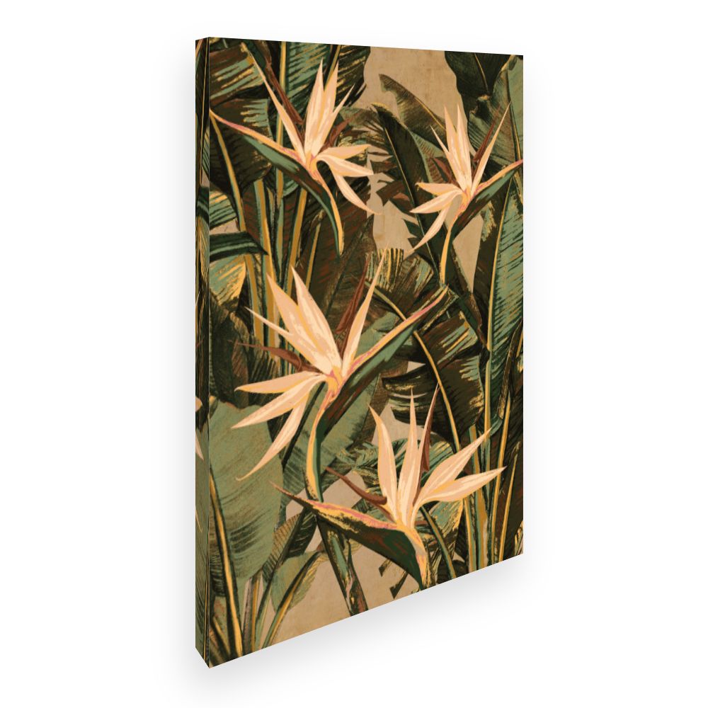 Toile Fleurs exotiques vibrantes