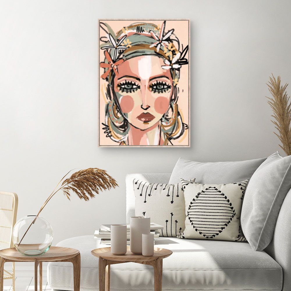 Tableau Portrait floral artistique