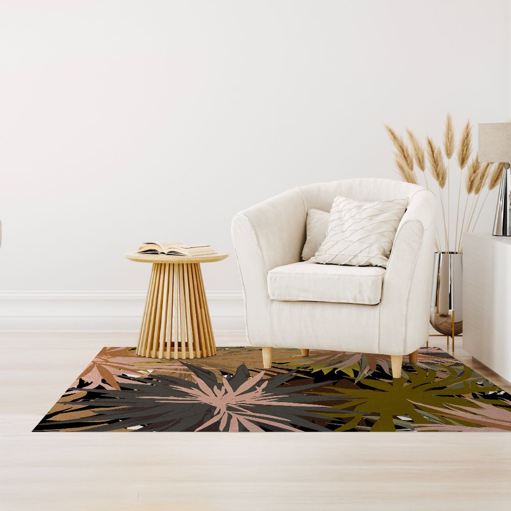 Tapis n°253 Feuilles abstraites dynamiques