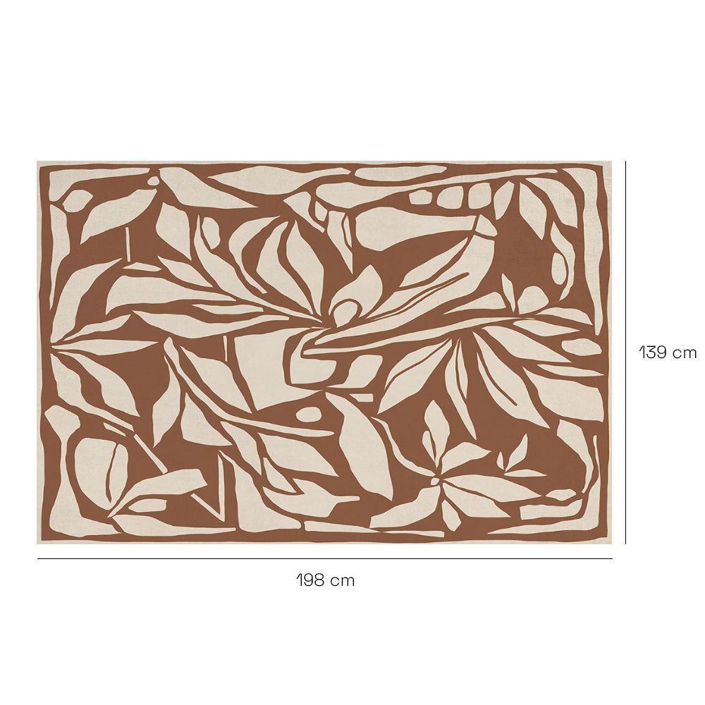 Tapis n°254 Feuillage exotique découpé