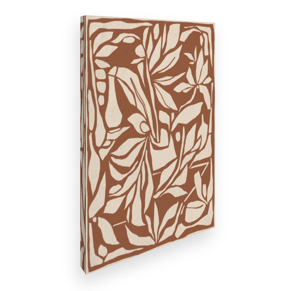 Toile Feuilles abstraites