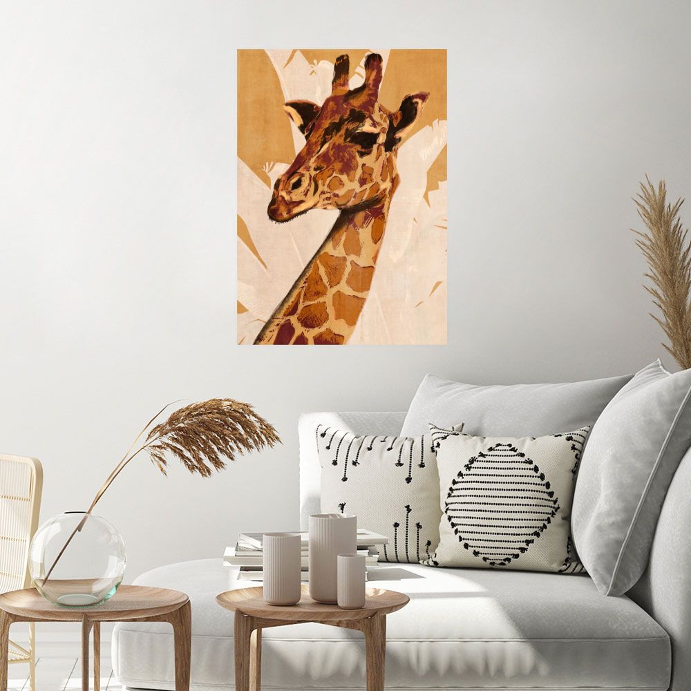 Affiche Élégante girafe sauvage