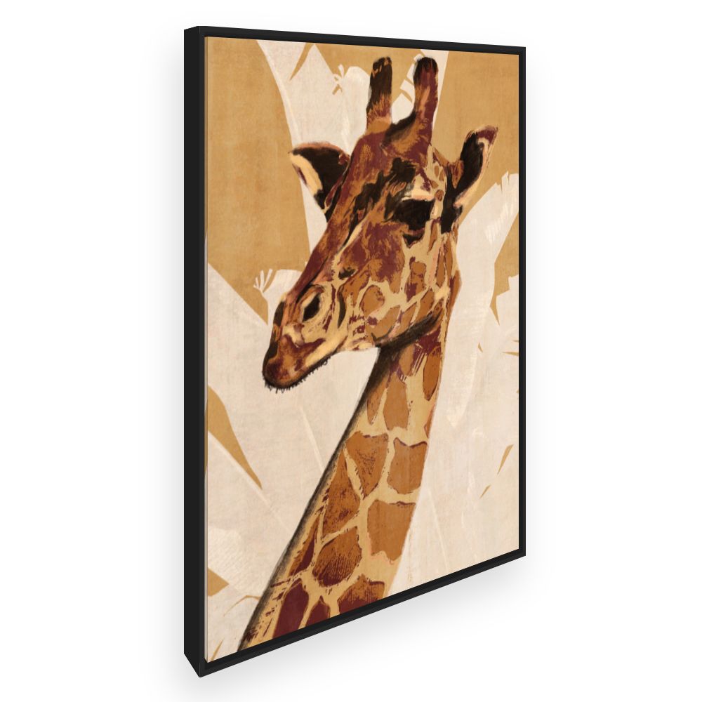 Toile Portrait de girafe