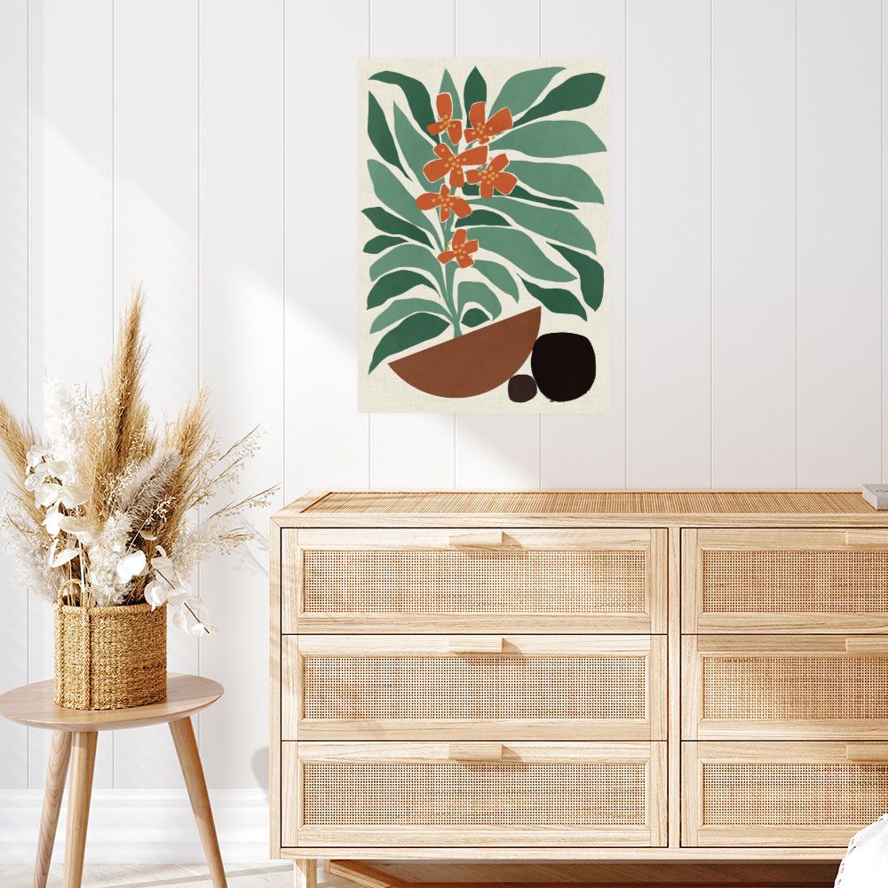 Affiche Fleurs tropicales vibrantes
