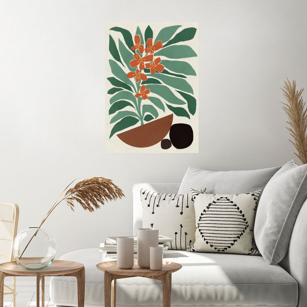 Affiche Fleurs tropicales vibrantes