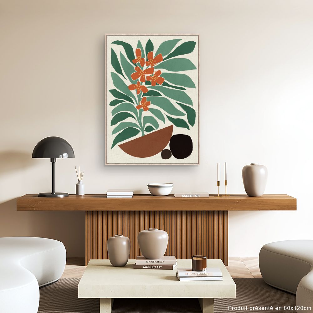 Tableau Fleurs tropicales vibrantes