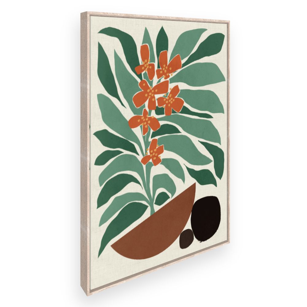 Toile Fleurs tropicales vibrantes