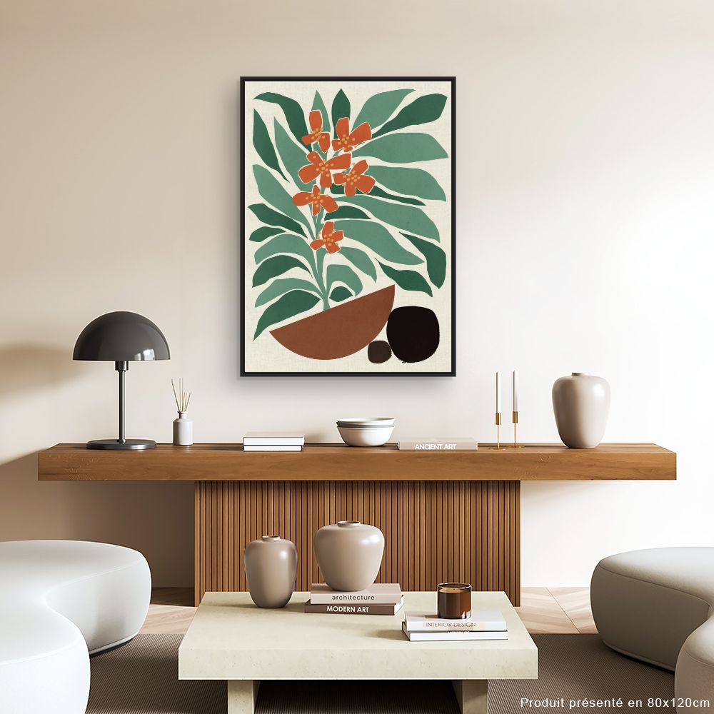 Tableau Fleurs tropicales vibrantes