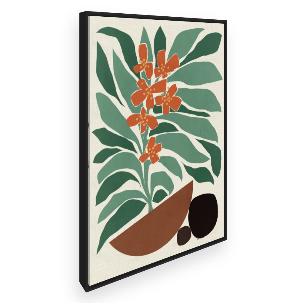 Toile Fleurs tropicales vibrantes