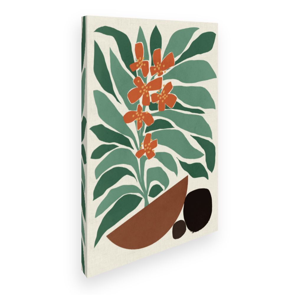 Toile Fleurs tropicales vibrantes