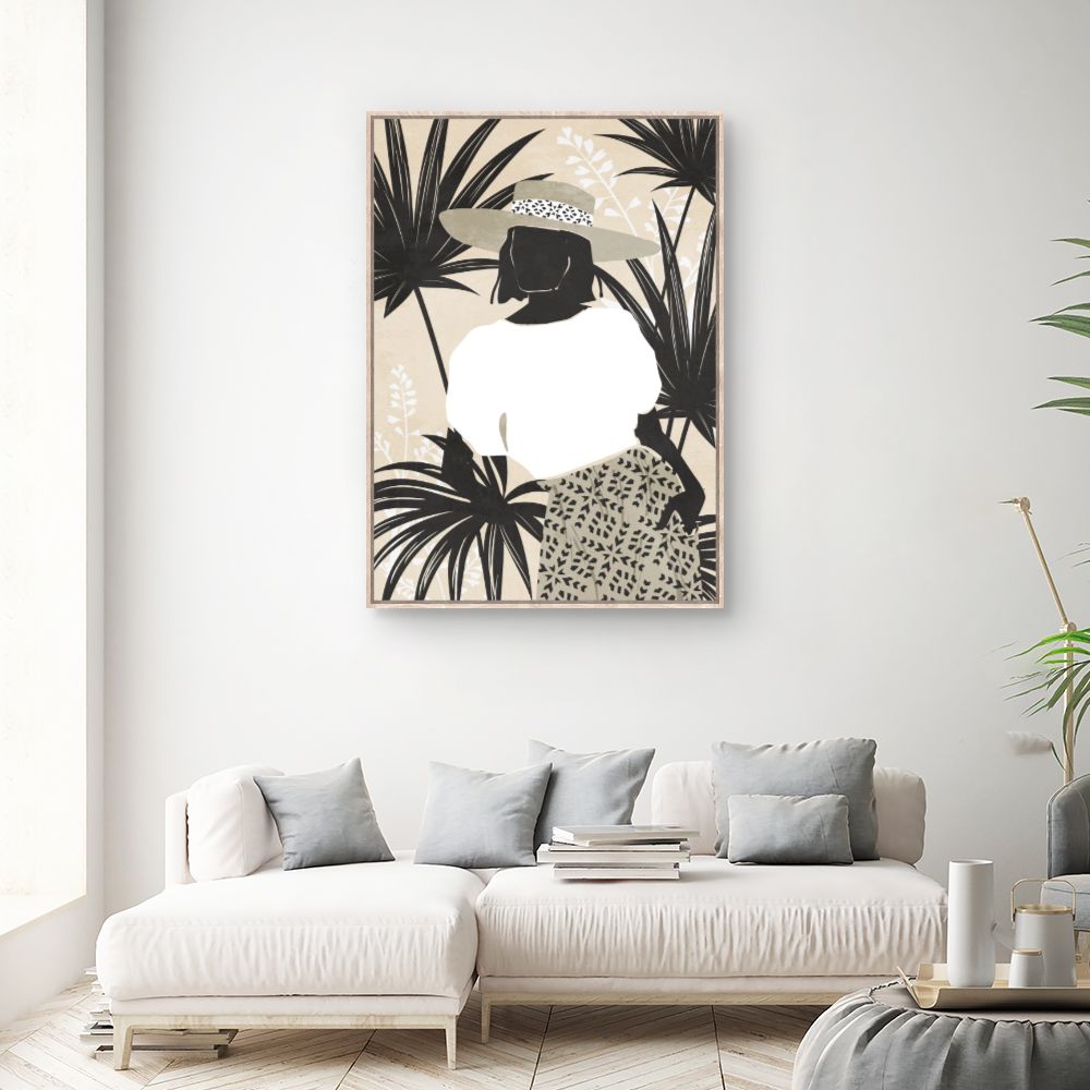 Tableau Silhouette élégante tropicale