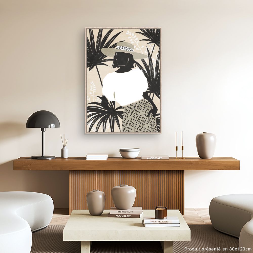 Tableau Silhouette élégante tropicale