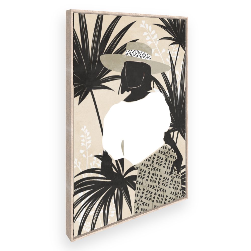 Toile Silhouette élégante tropicale