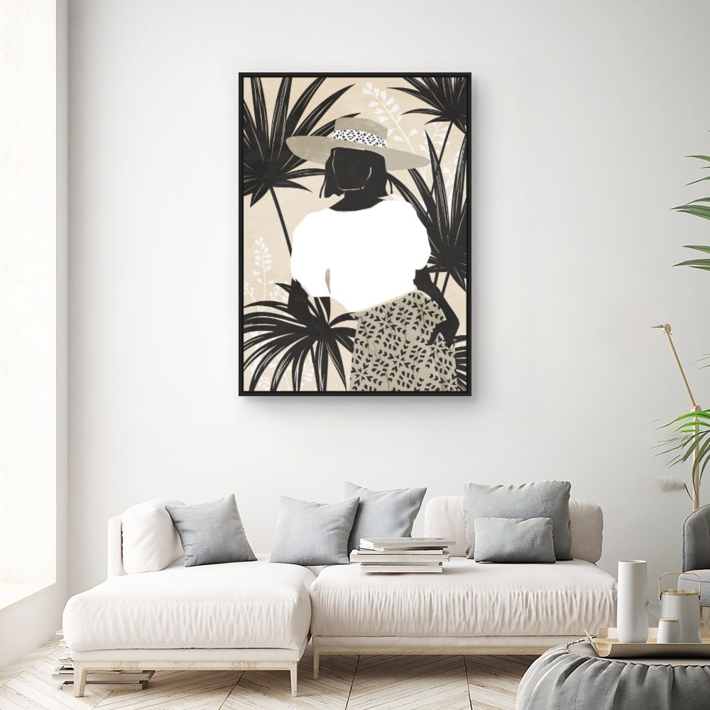 Tableau Silhouette élégante tropicale