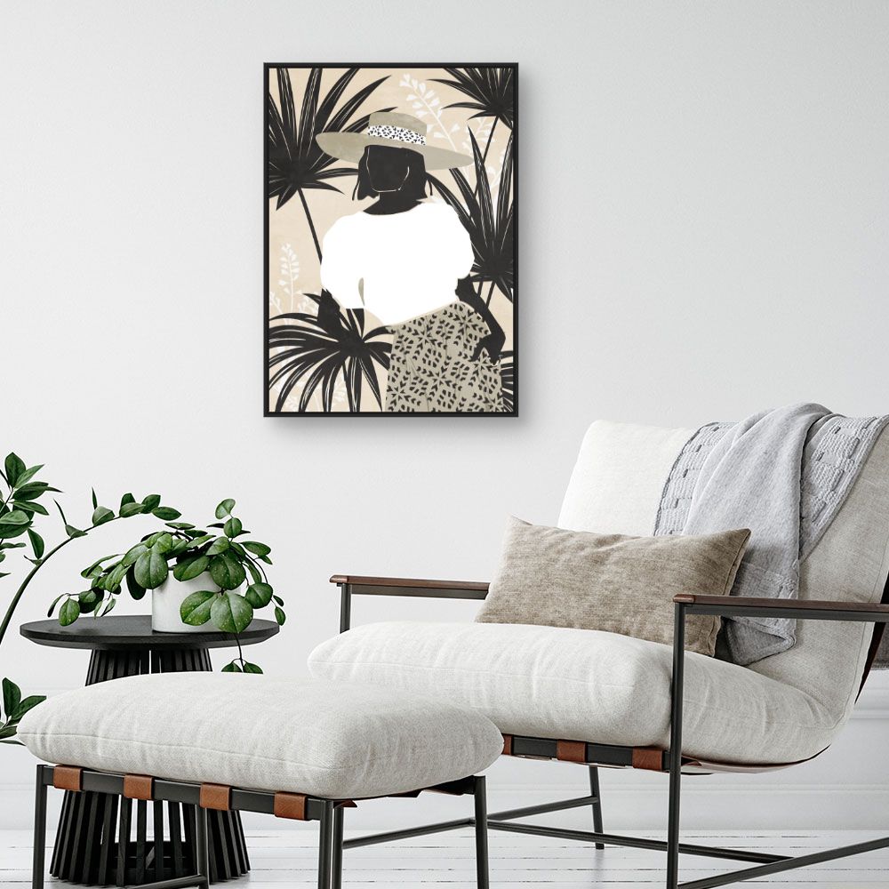 Tableau Silhouette élégante tropicale