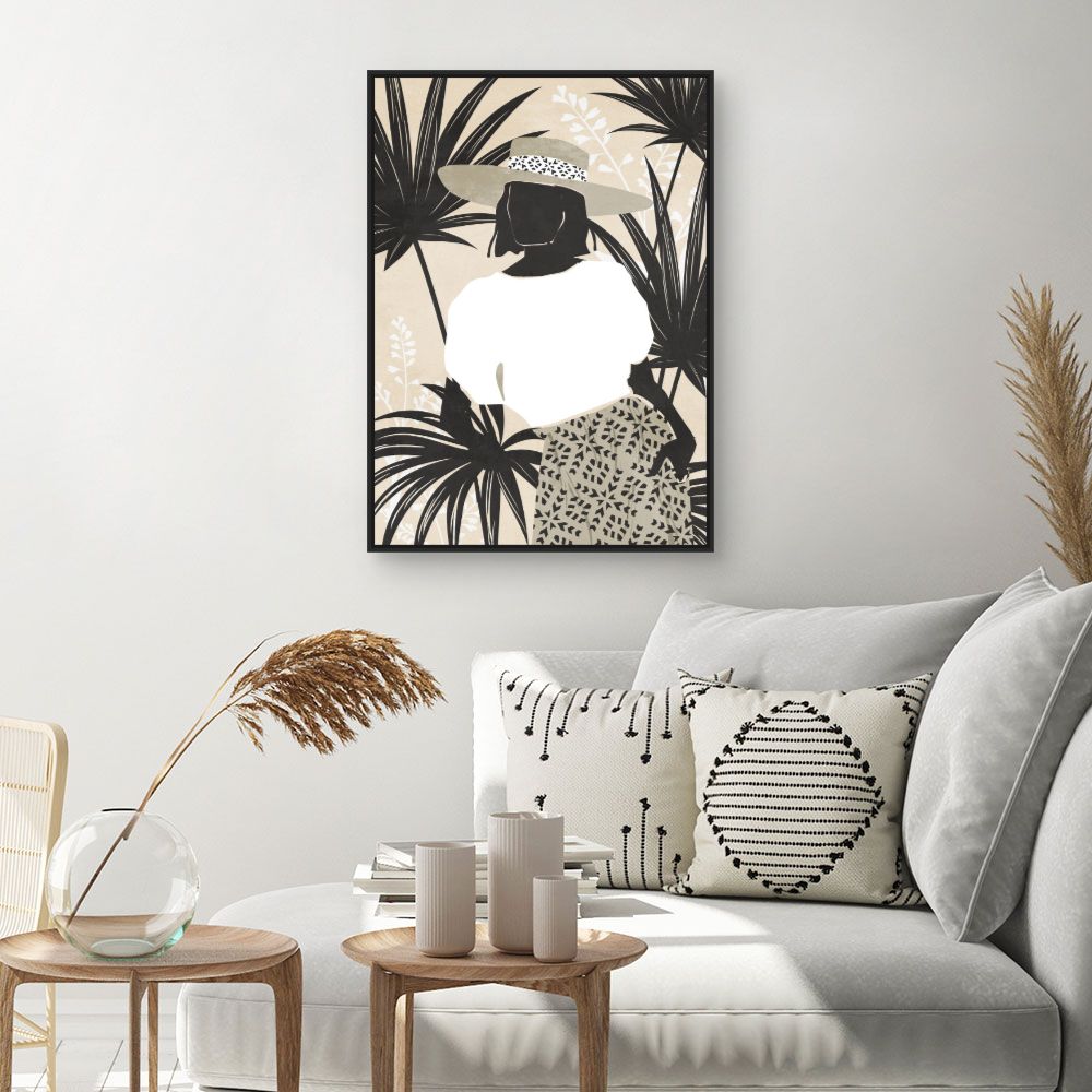 Tableau Silhouette élégante tropicale