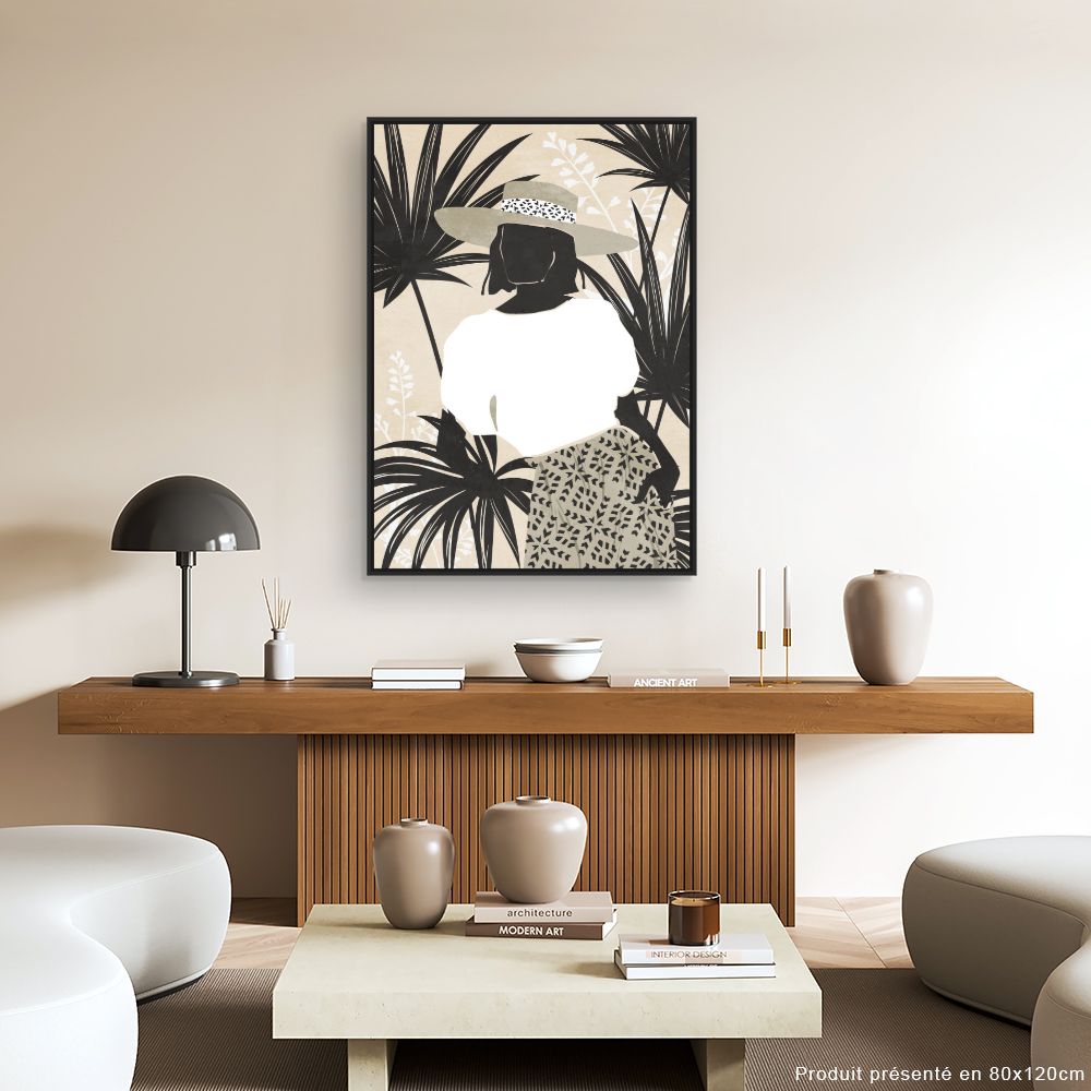 Tableau Silhouette élégante tropicale