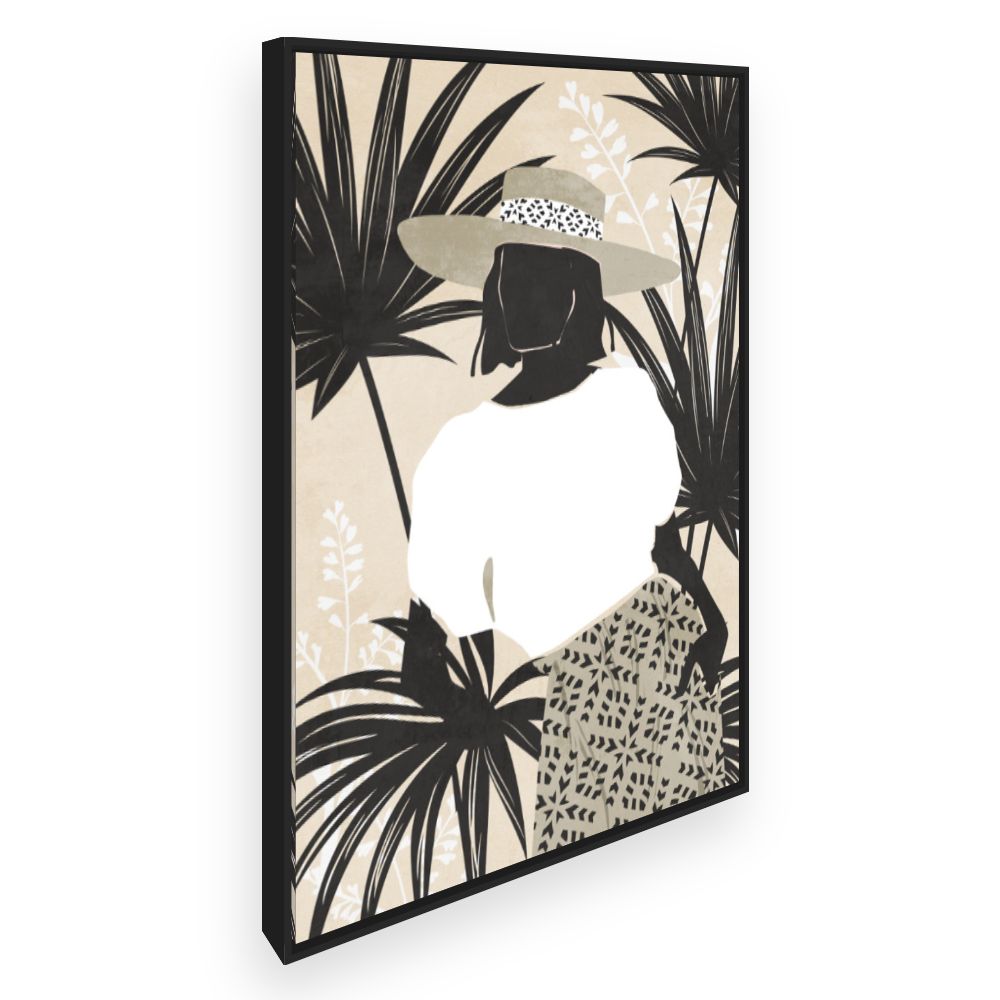 Toile Silhouette élégante tropicale