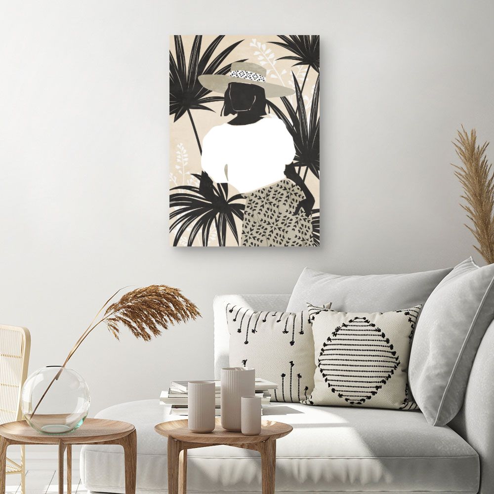 Tableau Silhouette élégante tropicale
