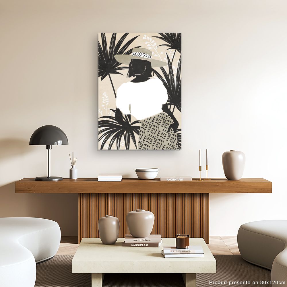 Tableau Silhouette élégante tropicale