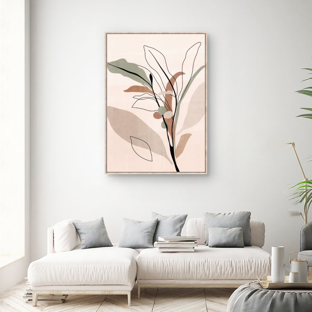 Tableau Lignes végétales élégantes
