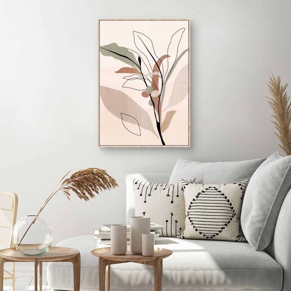 Tableau Lignes végétales élégantes