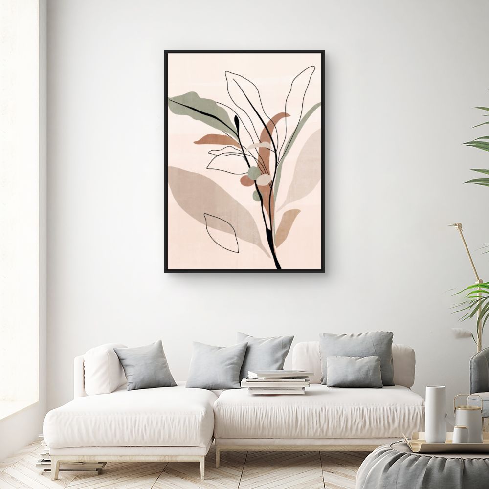 Tableau Lignes végétales élégantes