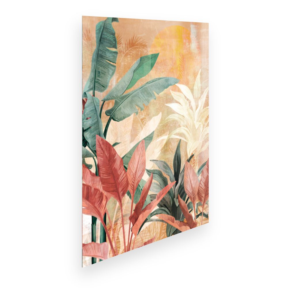Affiche Feuilles exotiques vibrantes