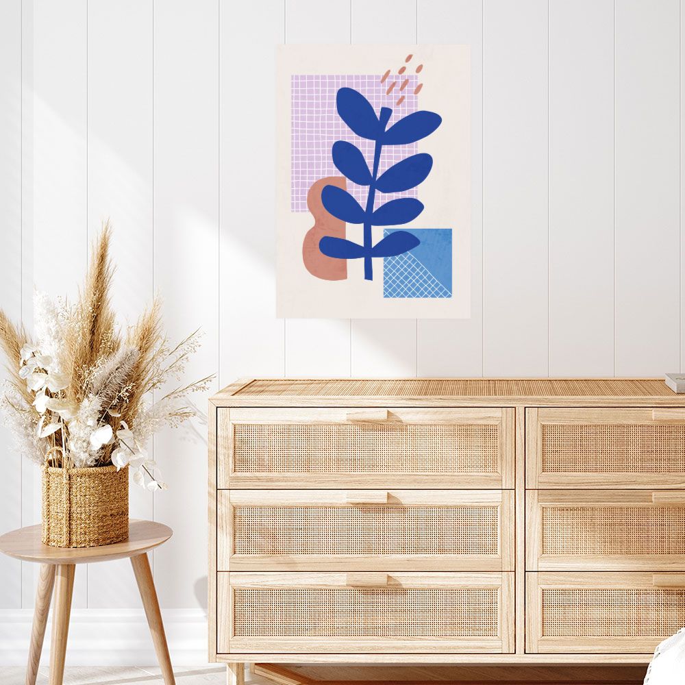 Affiche Feuilles géométriques modernes