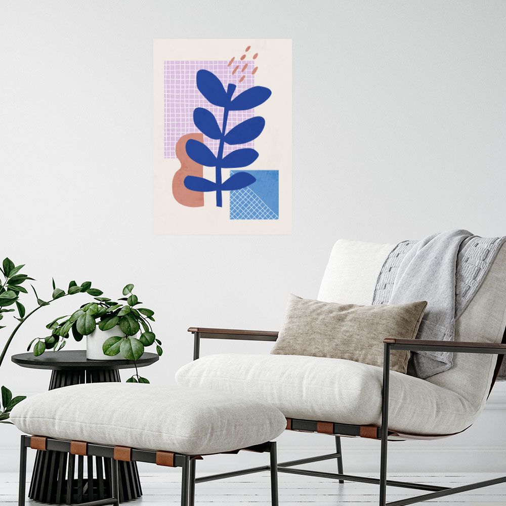 Affiche Feuilles géométriques modernes