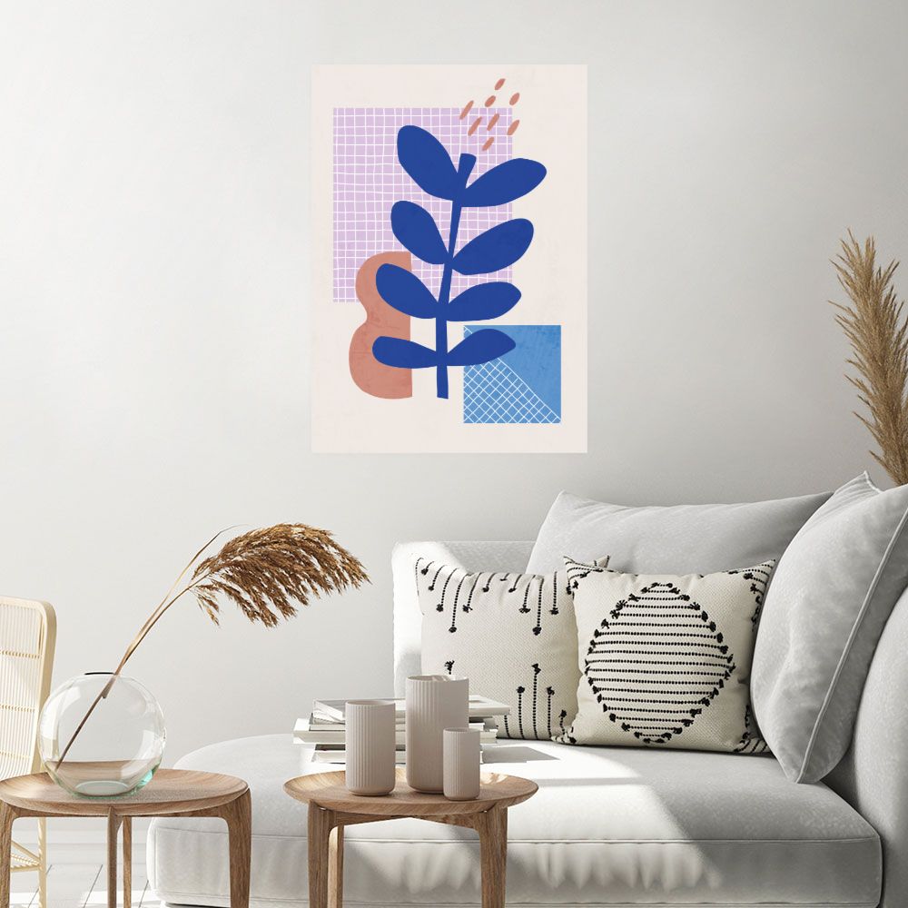 Affiche Feuilles géométriques modernes