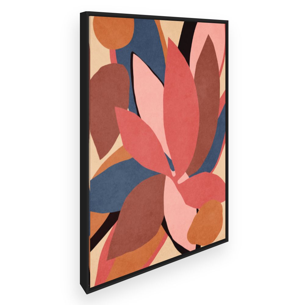 Toile Feuilles abstraites