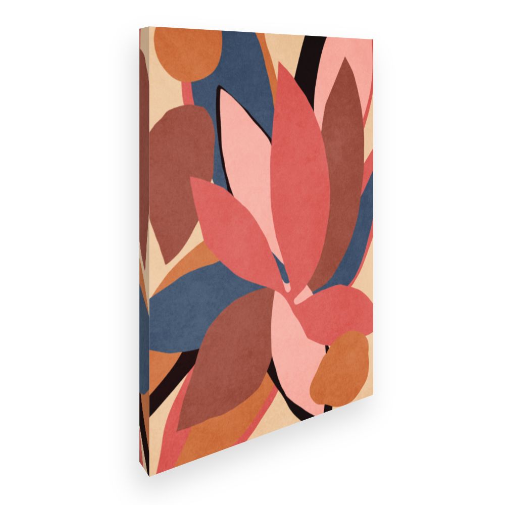 Toile Feuilles abstraites