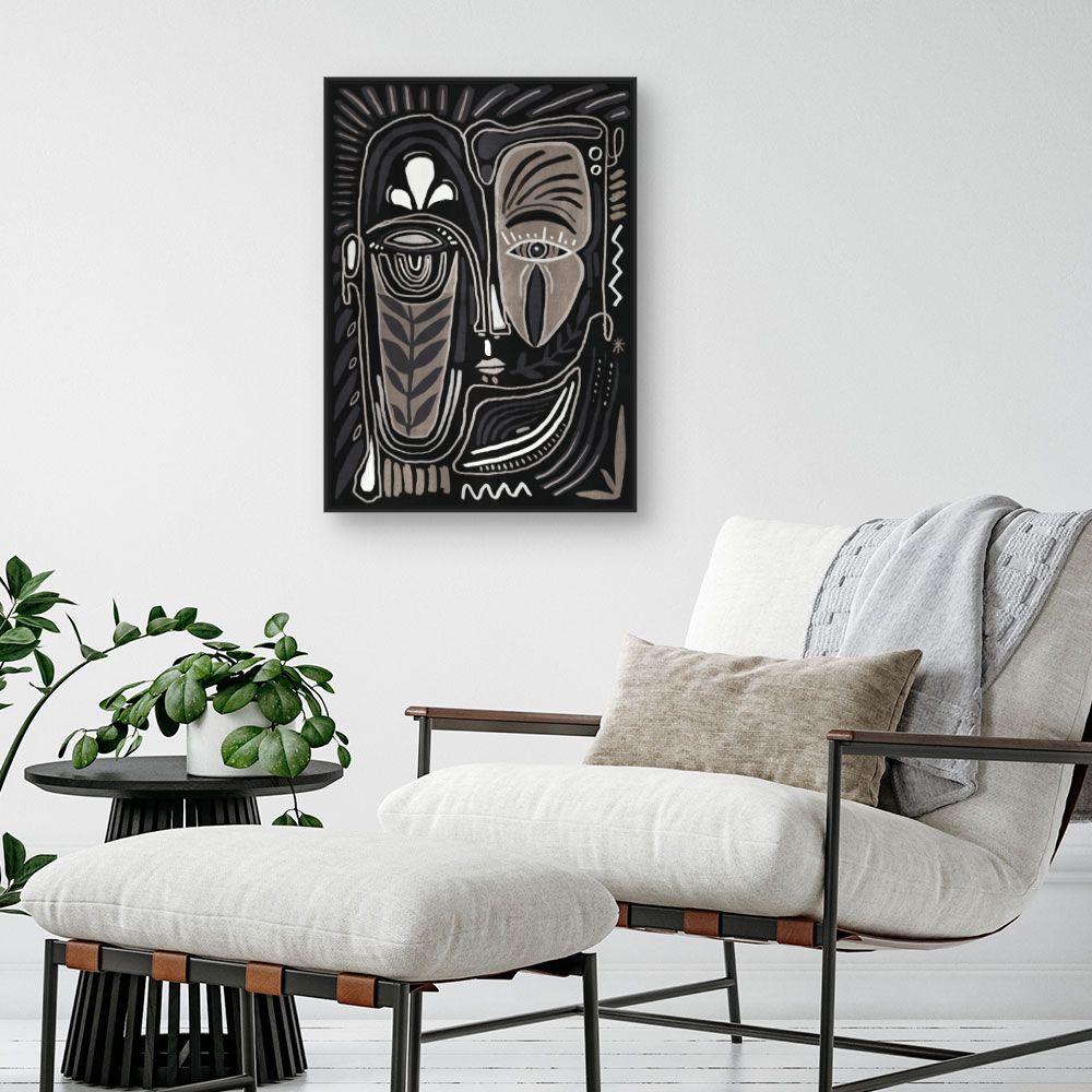 Tableau Visage abstrait mystérieux