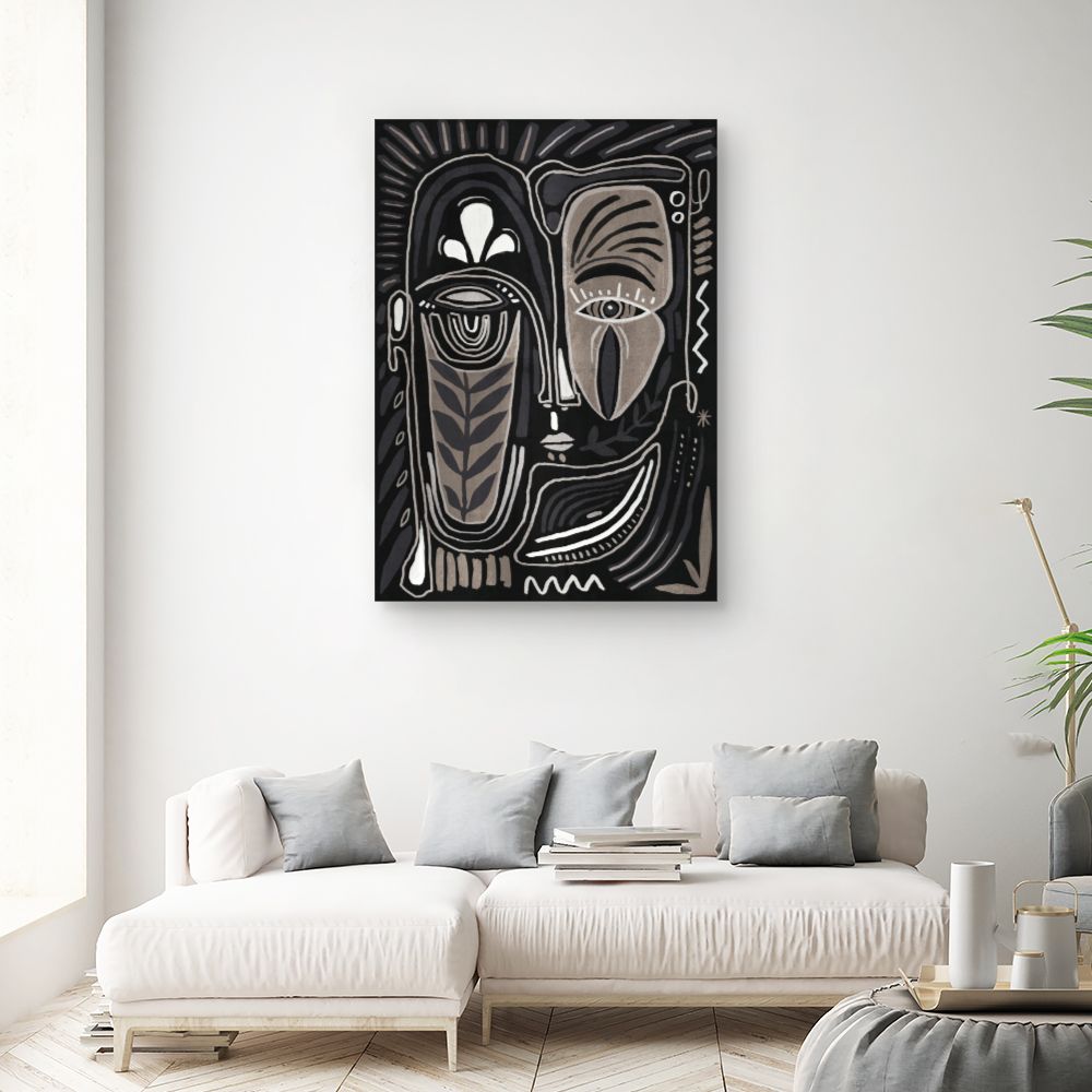 Tableau Visage abstrait mystérieux