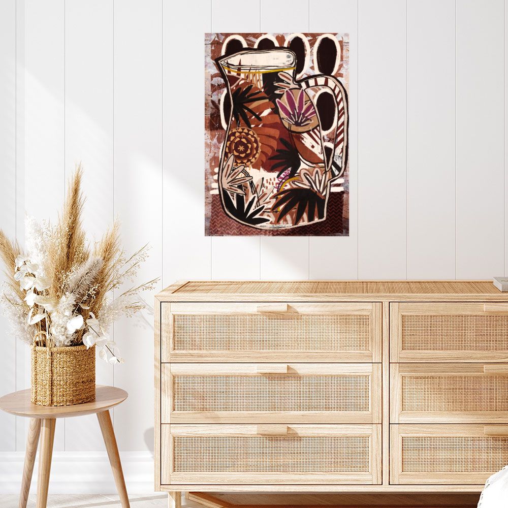 Affiche Pichet floral vibrant