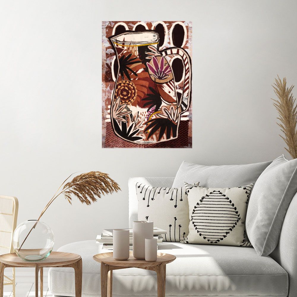 Affiche Pichet floral vibrant
