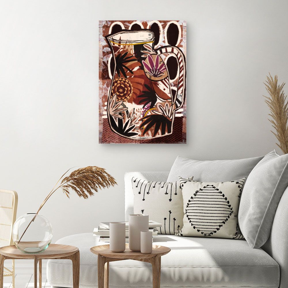 Tableau Carafe florale vibrante