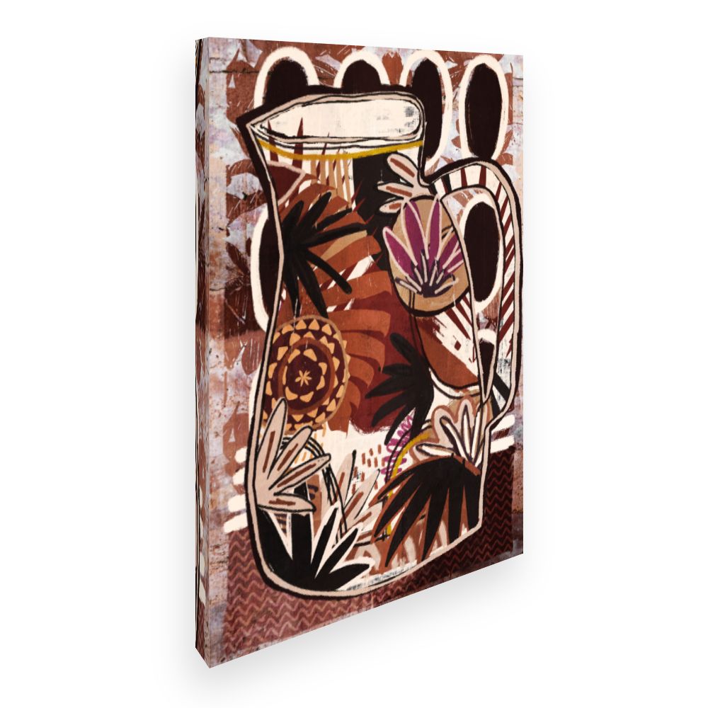 Toile Carafe florale vibrante