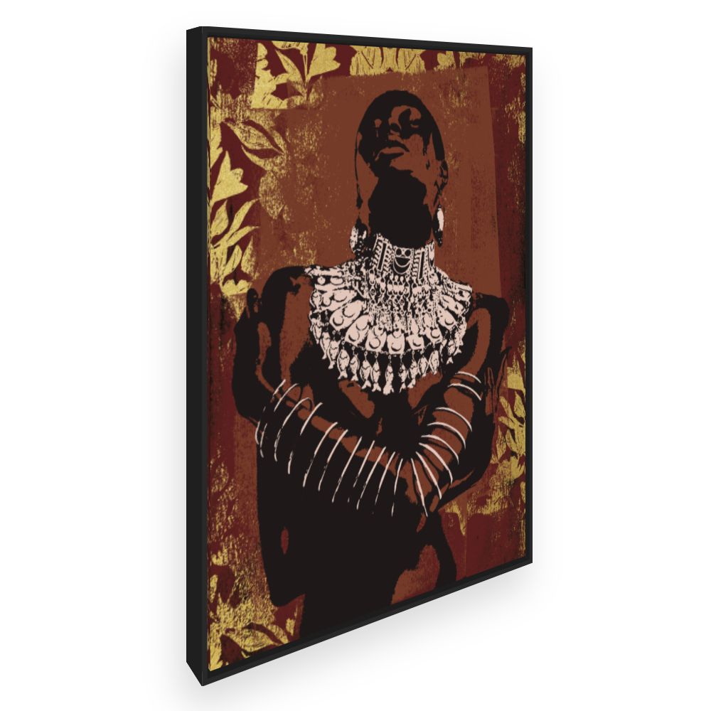 Toile Éclat tribal doré