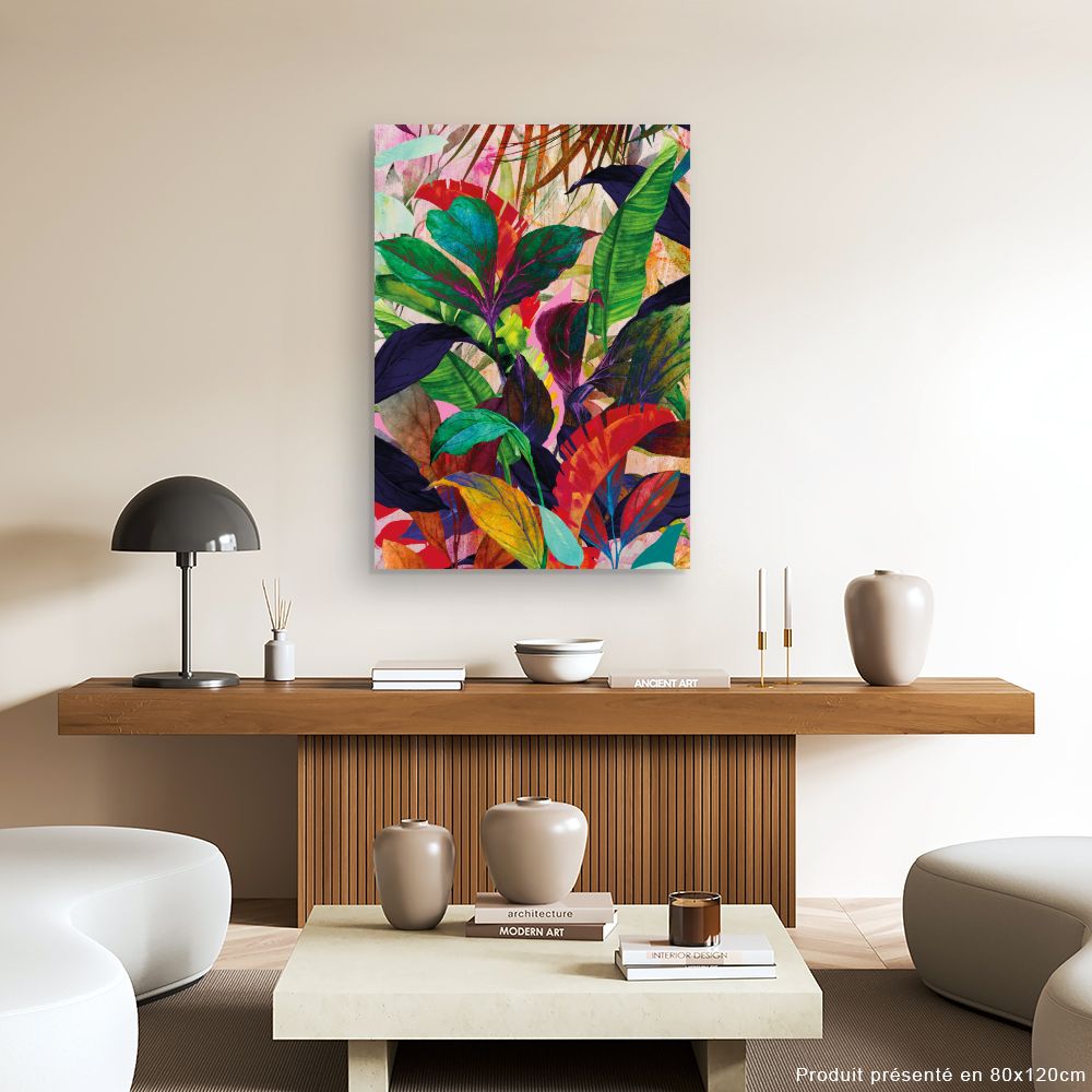 Tableau Jungle exotique vibrante