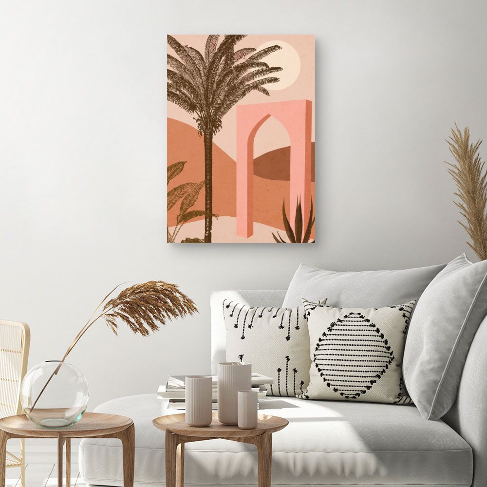Tableau Palmiers et arcades