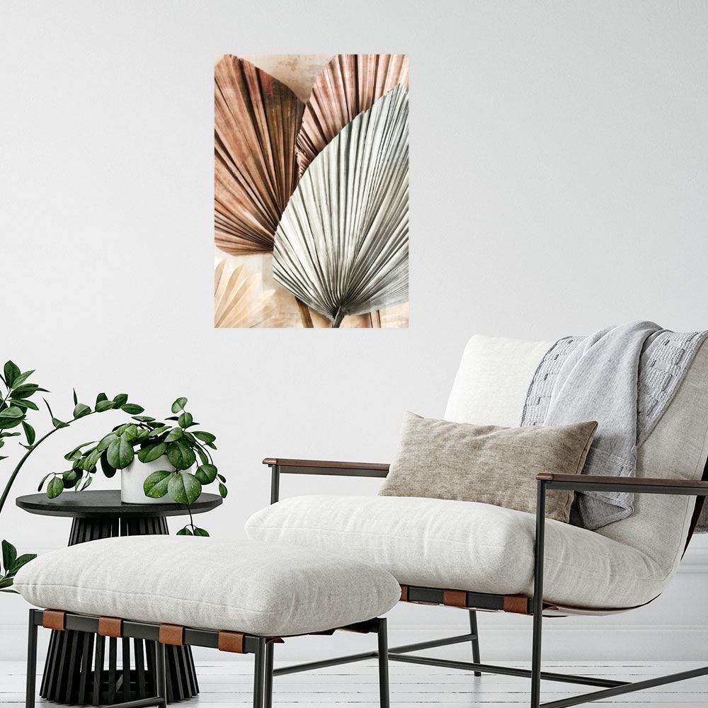 Affiche Feuilles texturées élégantes