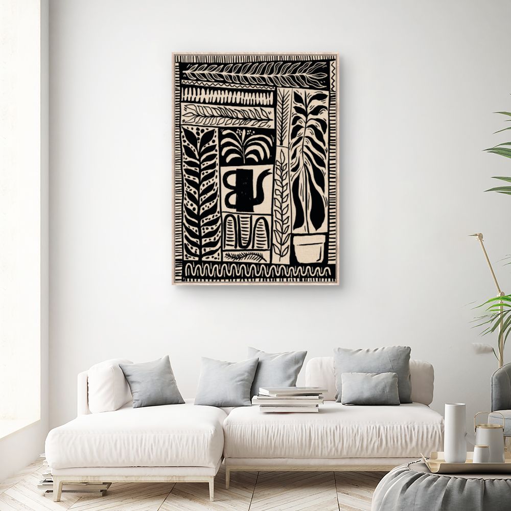 Tableau Motifs botaniques stylisés